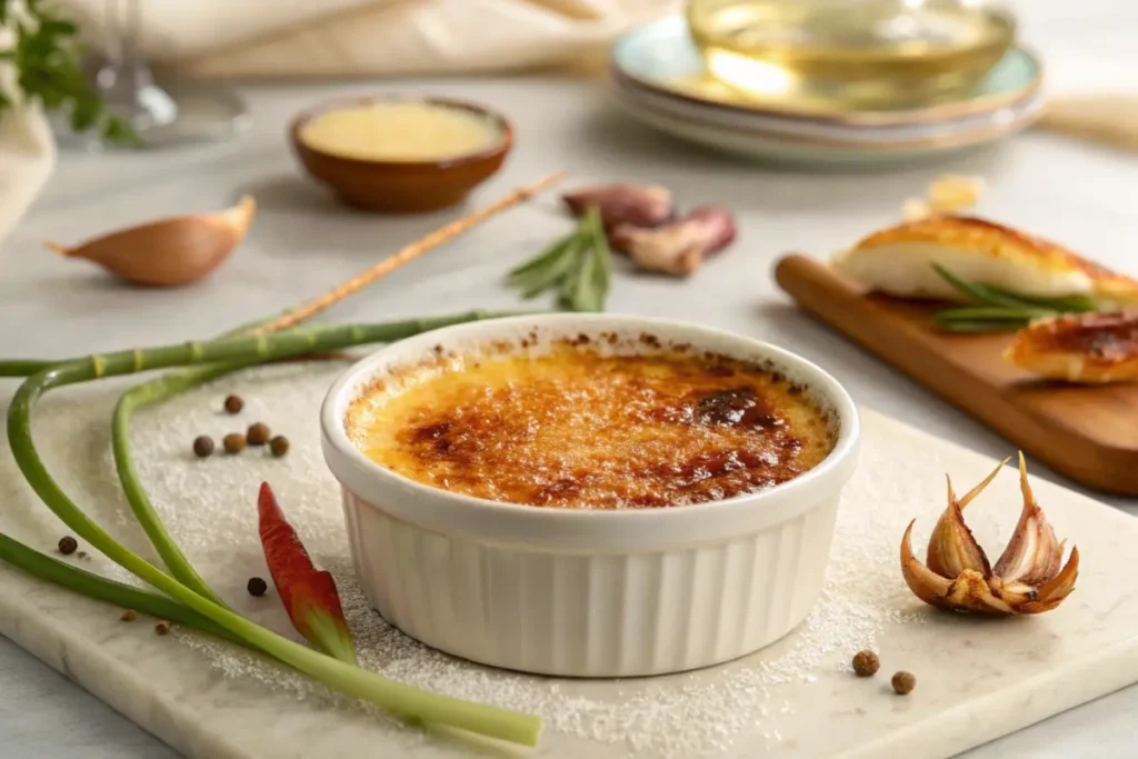 Crab Brûlée served elegantly