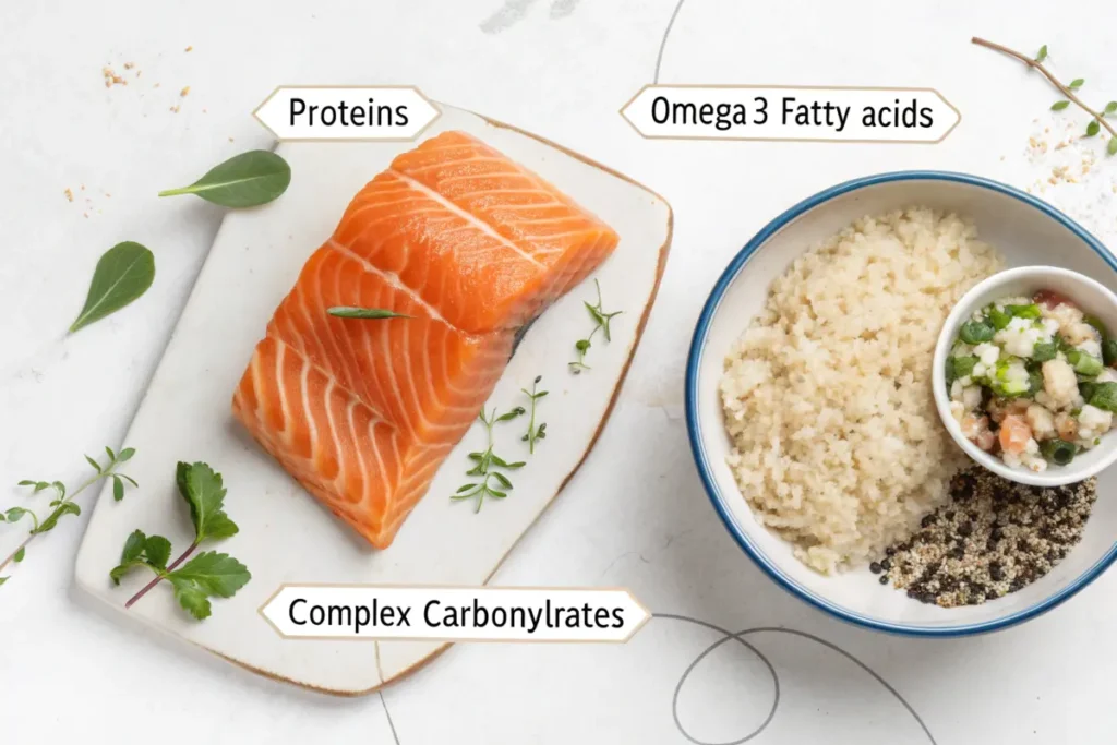 Is salmon and rice a healthy meal nutrients