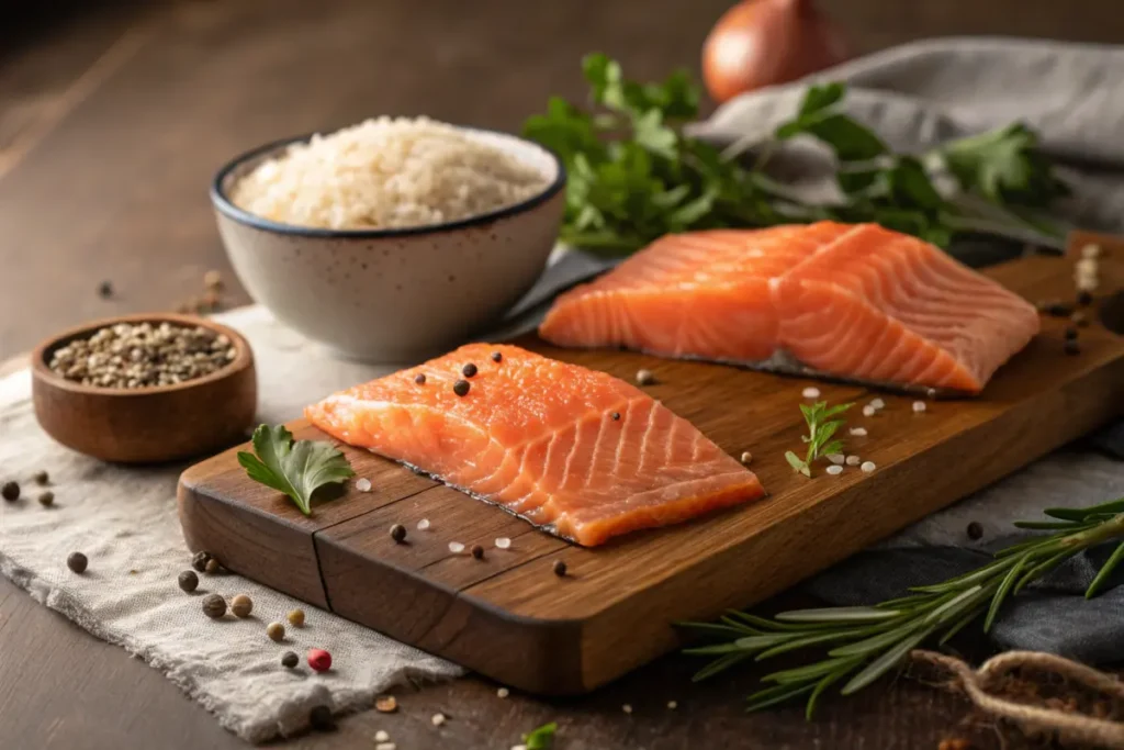 salmon and rice recipes prep