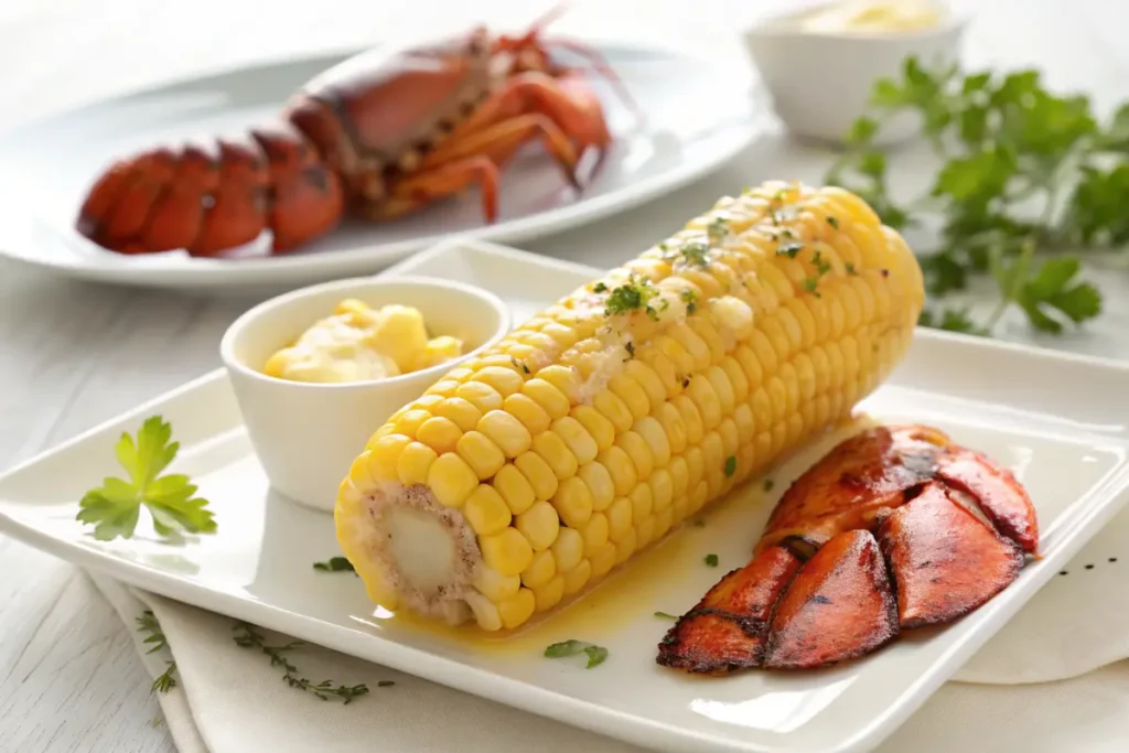 Buttery corn and lobster pairing