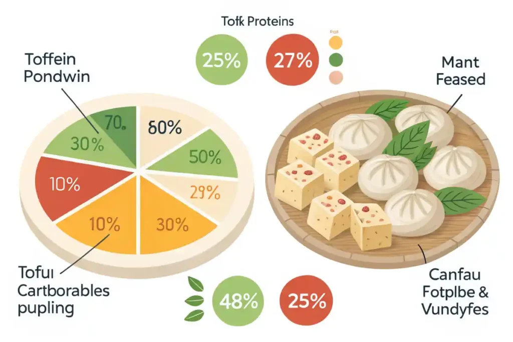 Nutritional comparison of traditional and plant-based dumplings