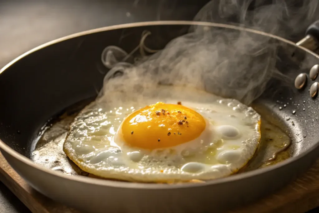 Close-up of a sunny-side up egg