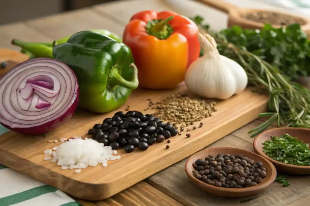 Ingredients for Cuban Black Beans